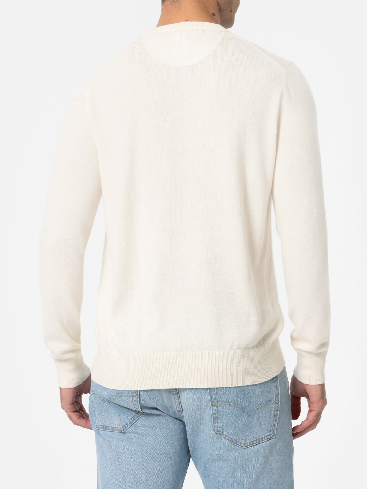 Crewneck Sweater Regent White Blended Cashmere