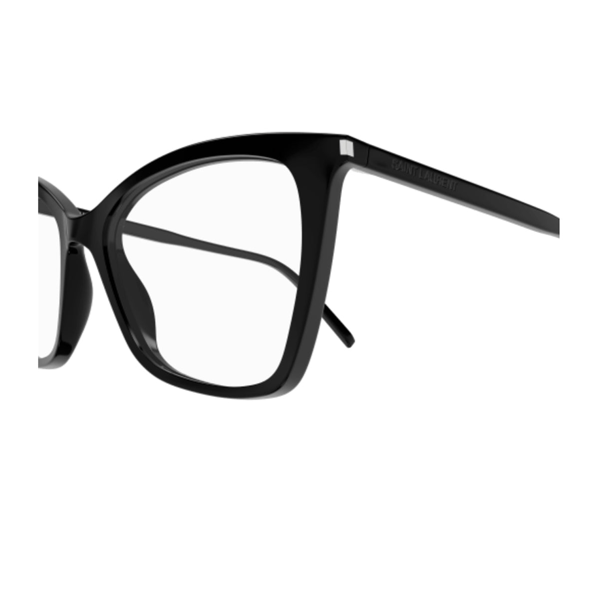 Saint Laurent SL 386 Linea Corner Angle 001 Black Transpare Nero Acetate Occhiali Da Vista