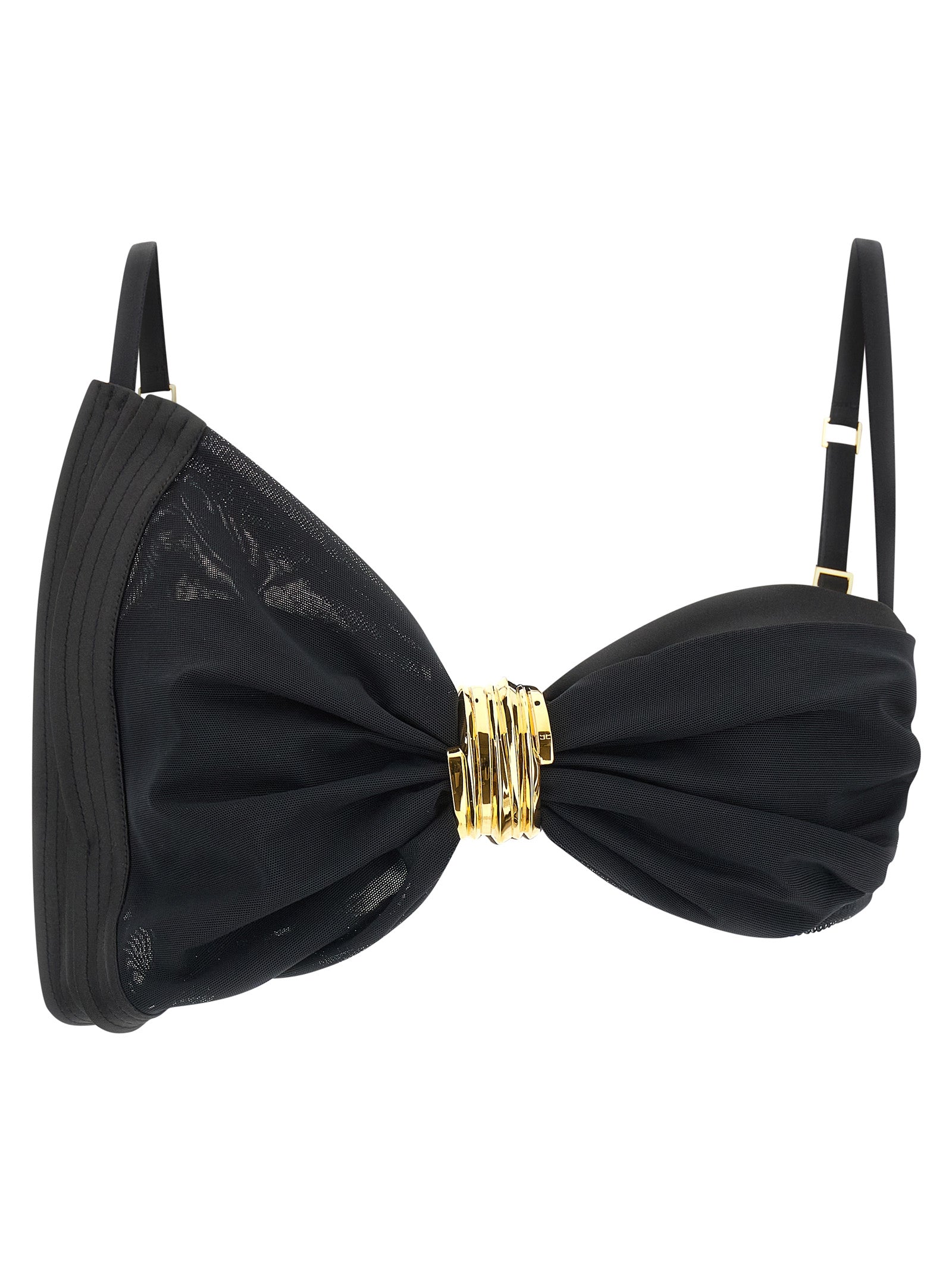 Satin bra and tulle Black Polyamide Intimo