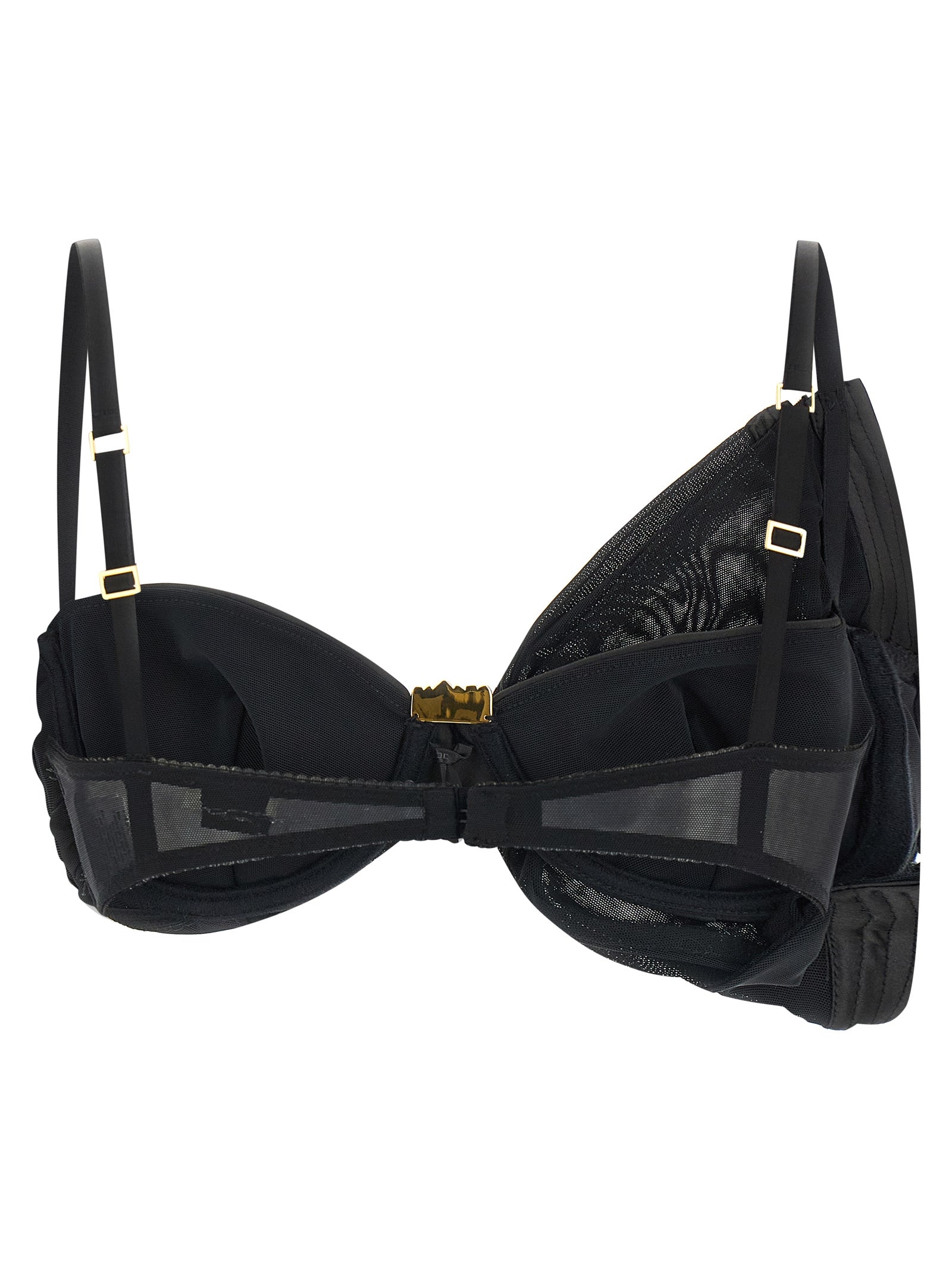 Satin bra and tulle Black Polyamide Intimo