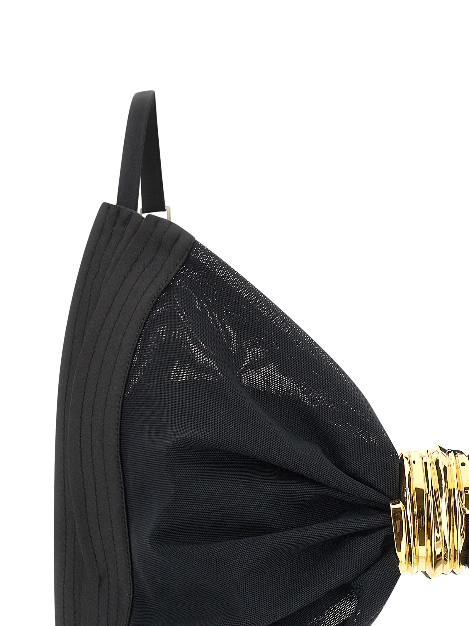 Satin bra and tulle Black Polyamide Intimo