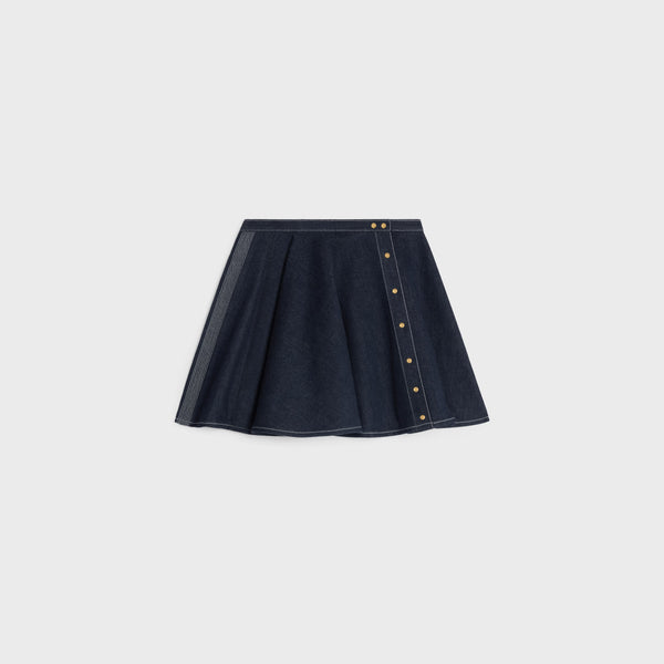Celine Cotton denim skirt in blue