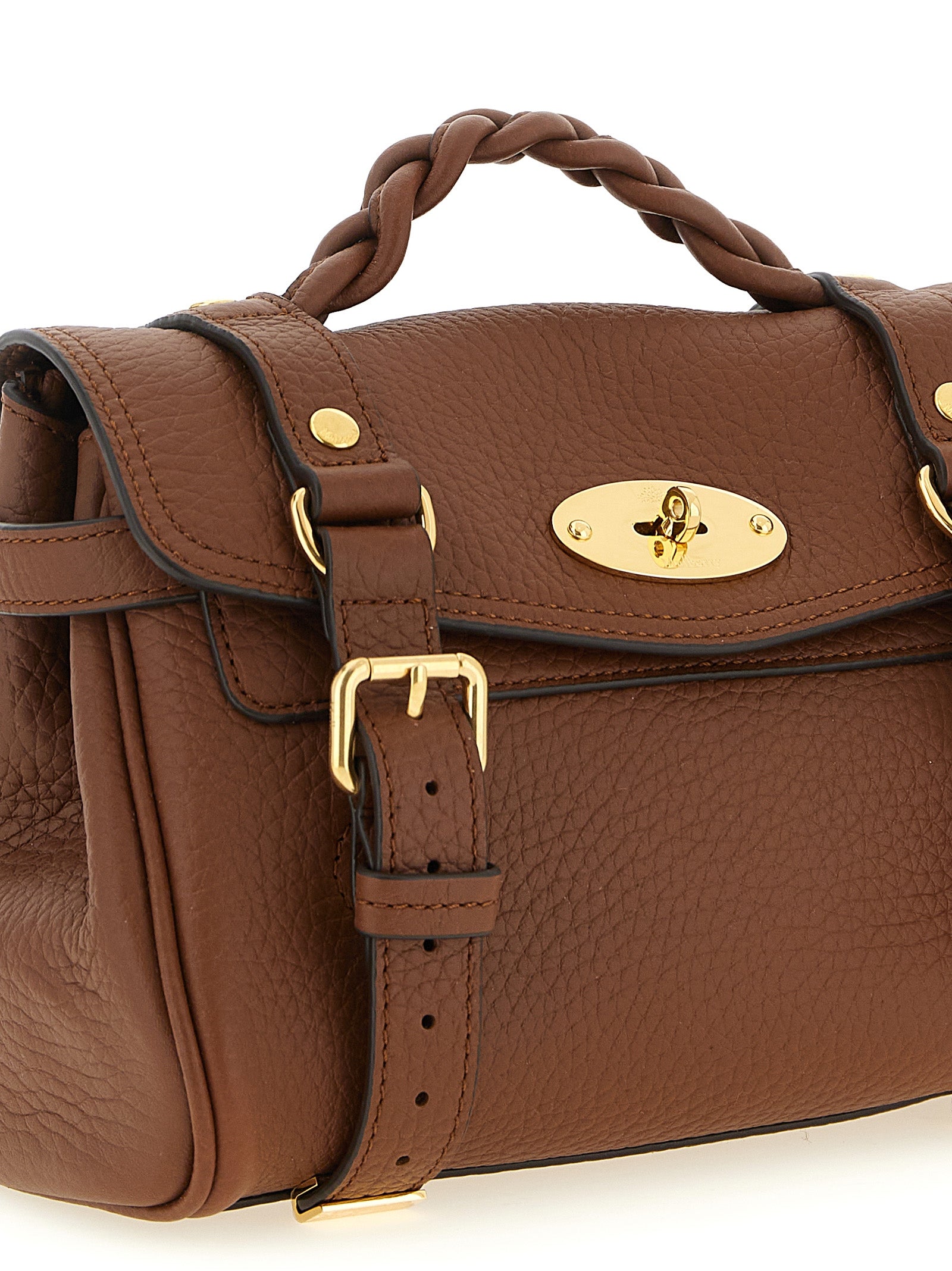Alexa mini handbag Brown Calfskin Leather (bos Taurus) Hand Bags