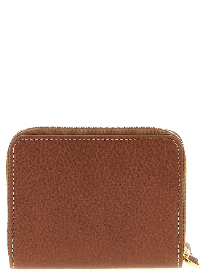 Zip around wallet Brown Bovine Leather Wallets, Card Holders