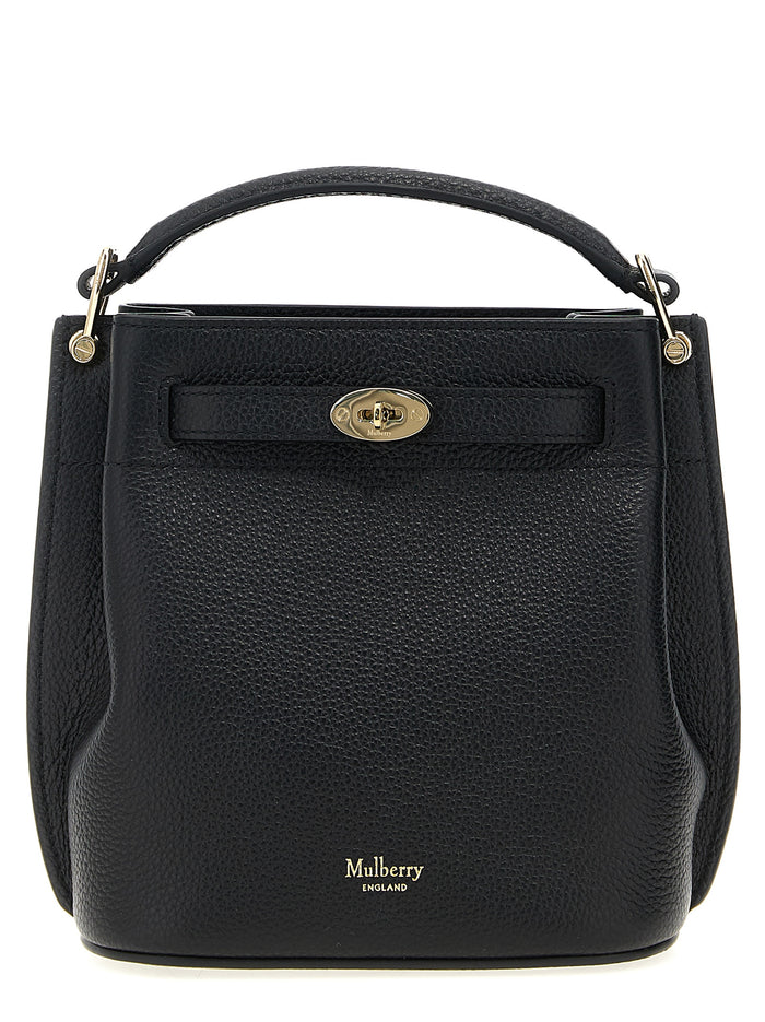 Islington Mini Bucket Bag Black Calfskin Leather (bos Taurus) Crossbody