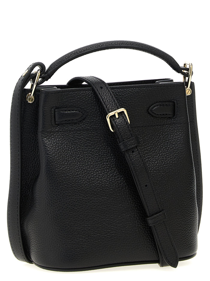 Islington Mini Bucket Bag Black Calfskin Leather (bos Taurus) Crossbody