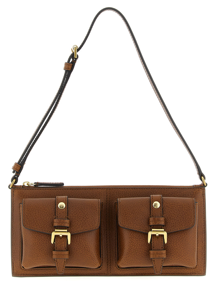 Roxanne mini shoulder bag Brown Calfskin Leather (bos Taurus)