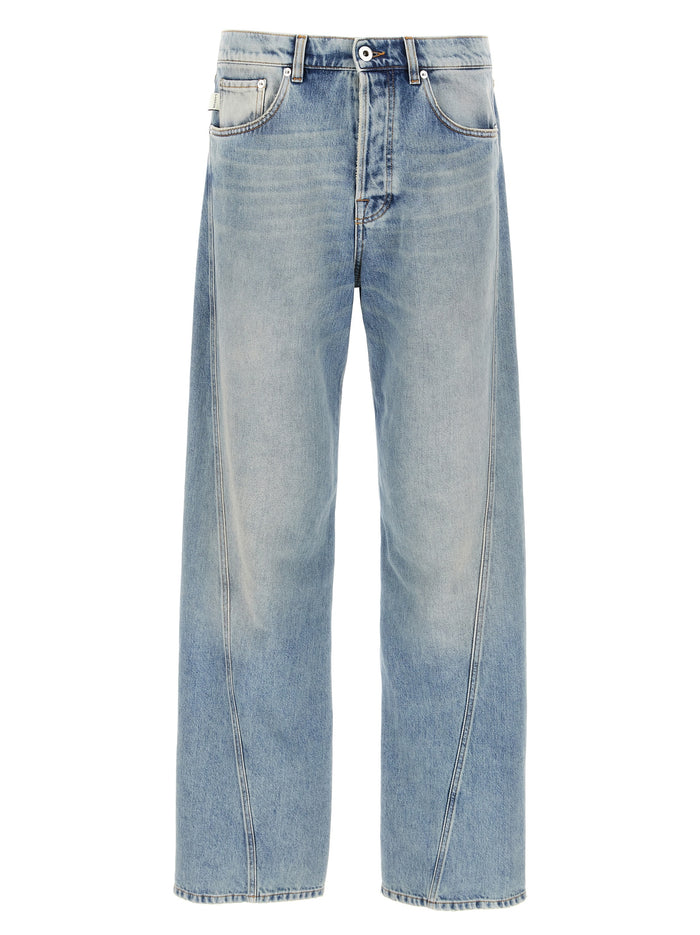 Twisted Hem jeans Light Blue Cotton