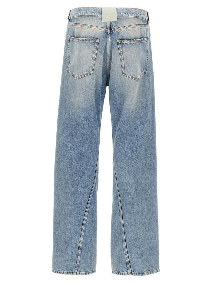 Twisted Hem jeans Light Blue Cotton