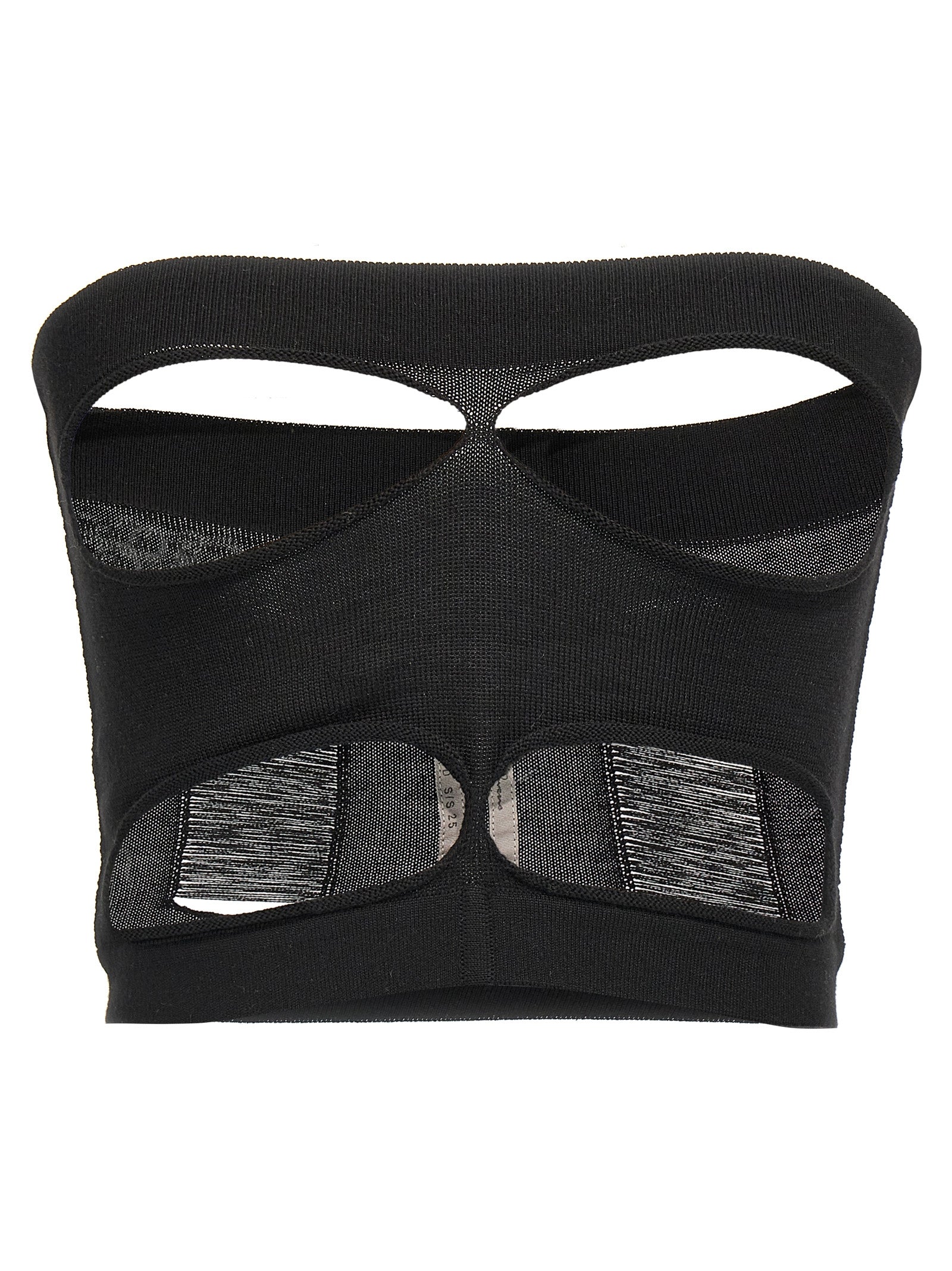 Tanja Bandeau top Black Wool Tops
