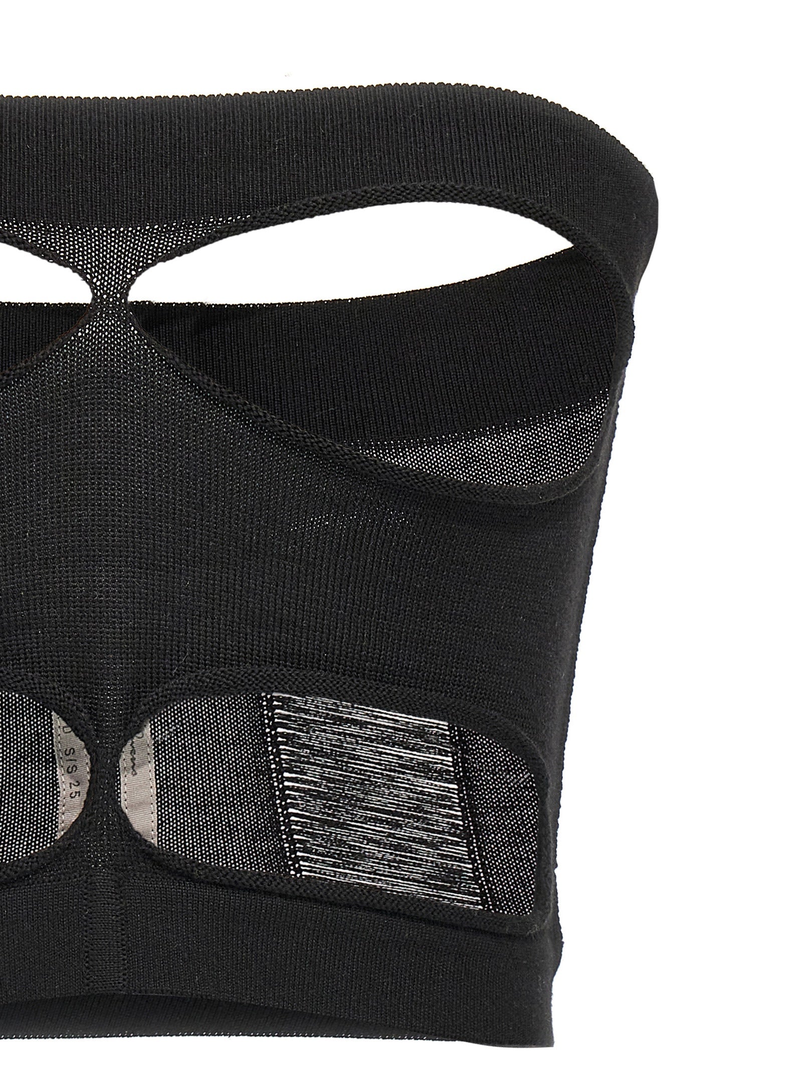 Tanja Bandeau top Black Wool Tops