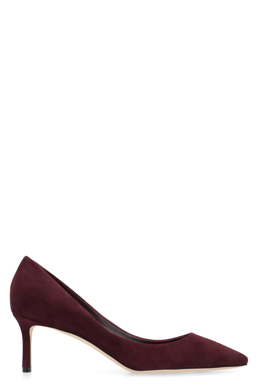 Romy 60 Suede Pumps Burgundy Goatskin