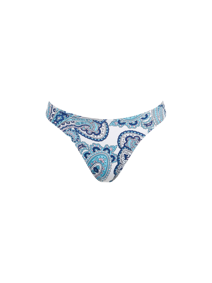 Naomi Paisley Print Cheeky Swim Briefs Blue Bottom