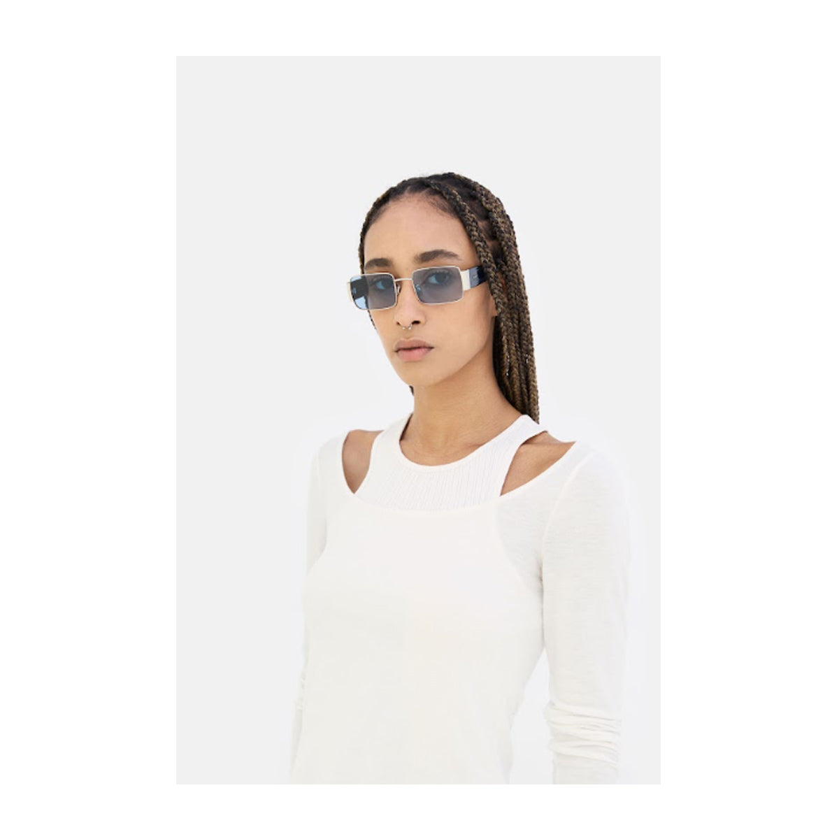 Retrosuperfuture Z METALLIC BLUE Silver Argento Acetate/metal Occhiali Da Sole
