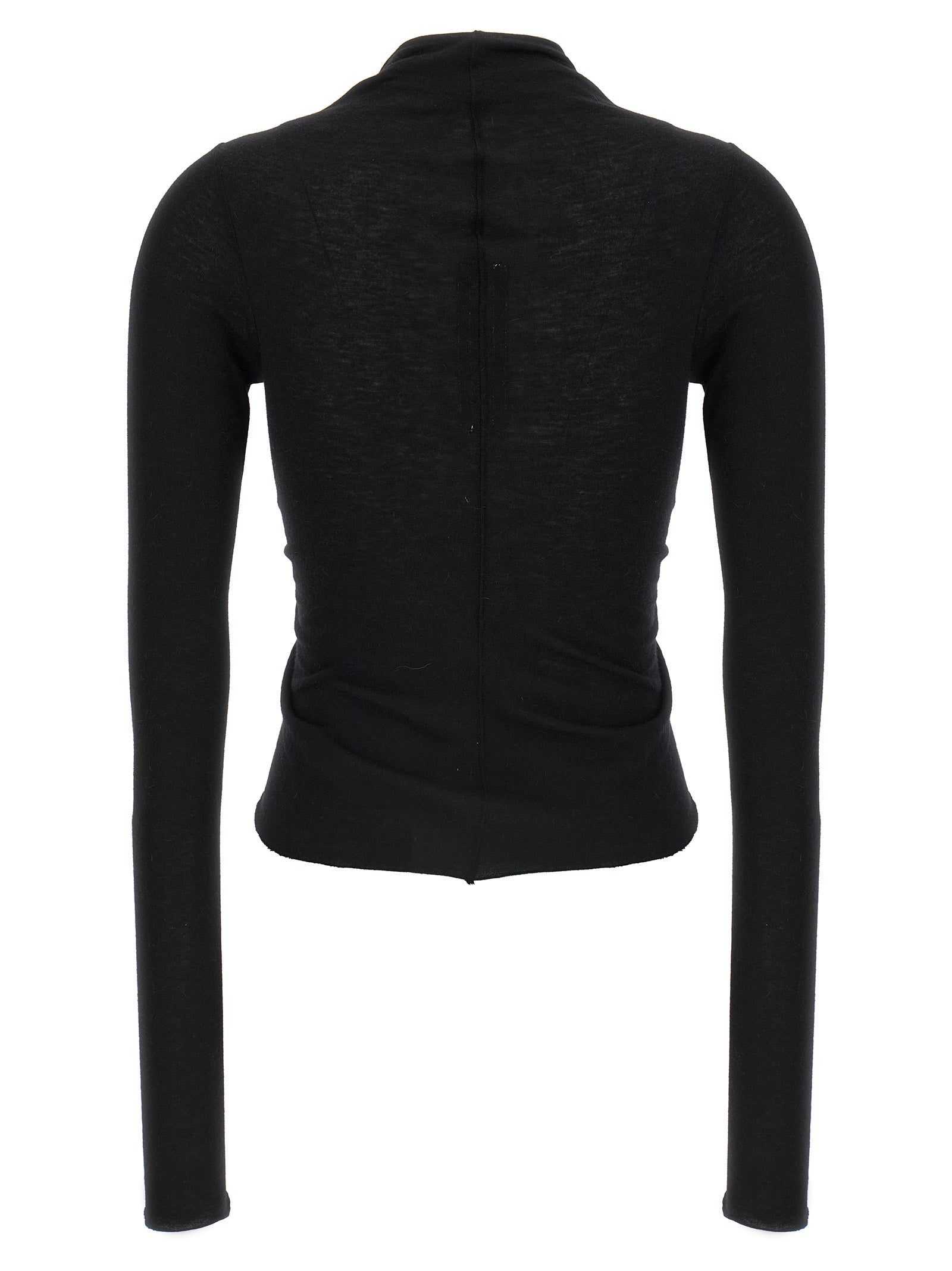 Allanah Ls T sweater Black Viscose Nylon Wa Wool Sweater, Cardigans