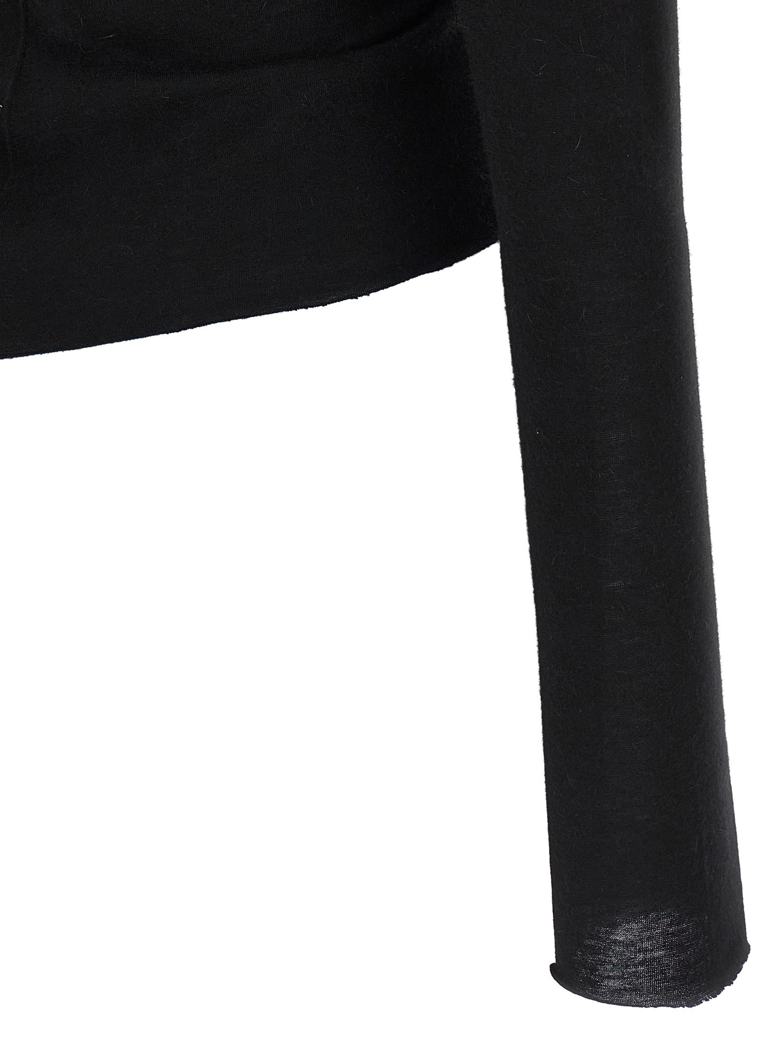 Allanah Ls T sweater Black Viscose Nylon Wa Wool Sweater, Cardigans