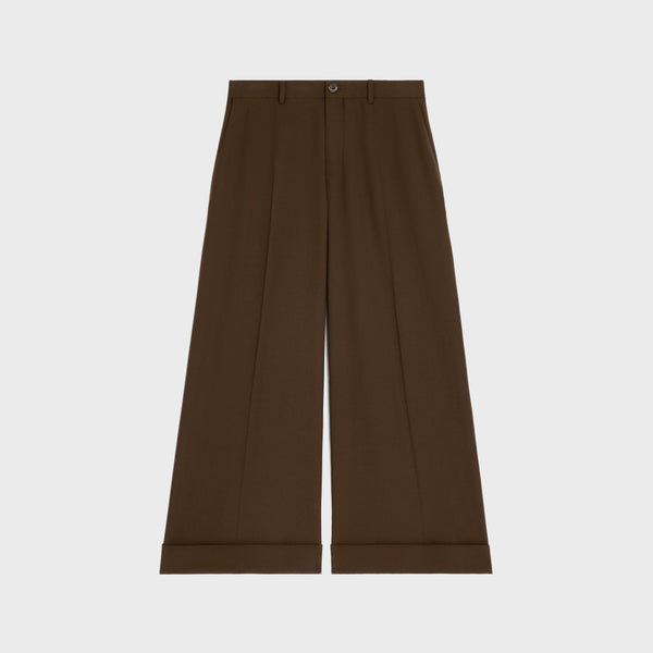 Celine Stretch wool gabardine trouser in brown