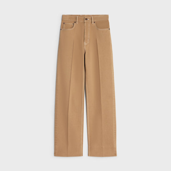 Celine Cotton denim jeans in beige
