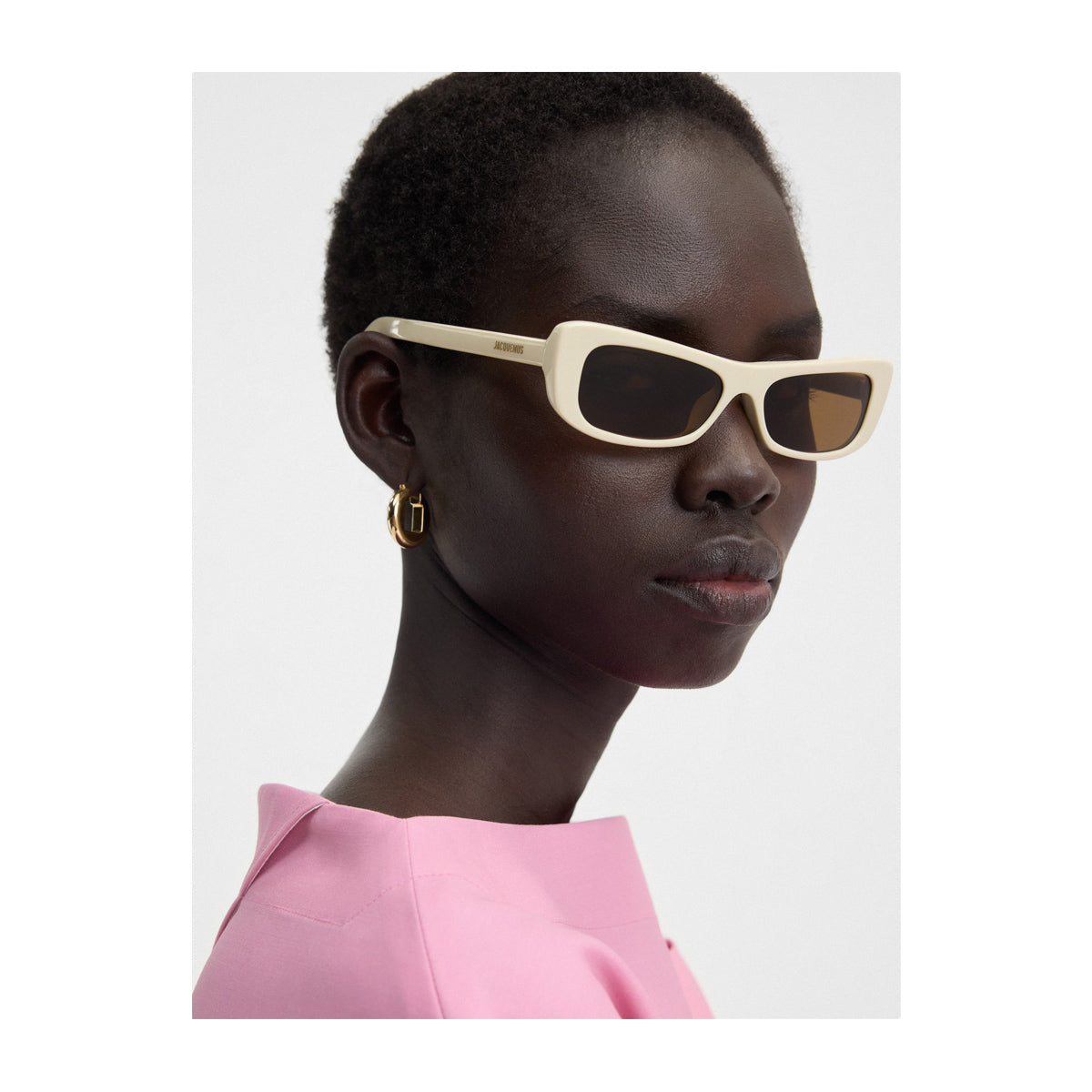 Jacquemus Les lunettes Capri JAC55 Linea La Casa C7 Matt Putty Beige Acetate Occhiali Da Sole