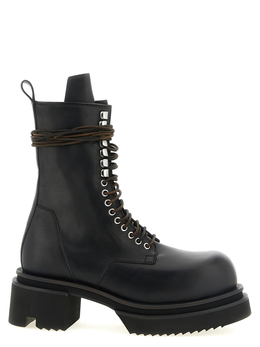 Rick Owens Bogun Combat Boot — Black
