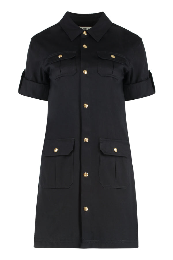 Cotton Shirtdress Black Dress