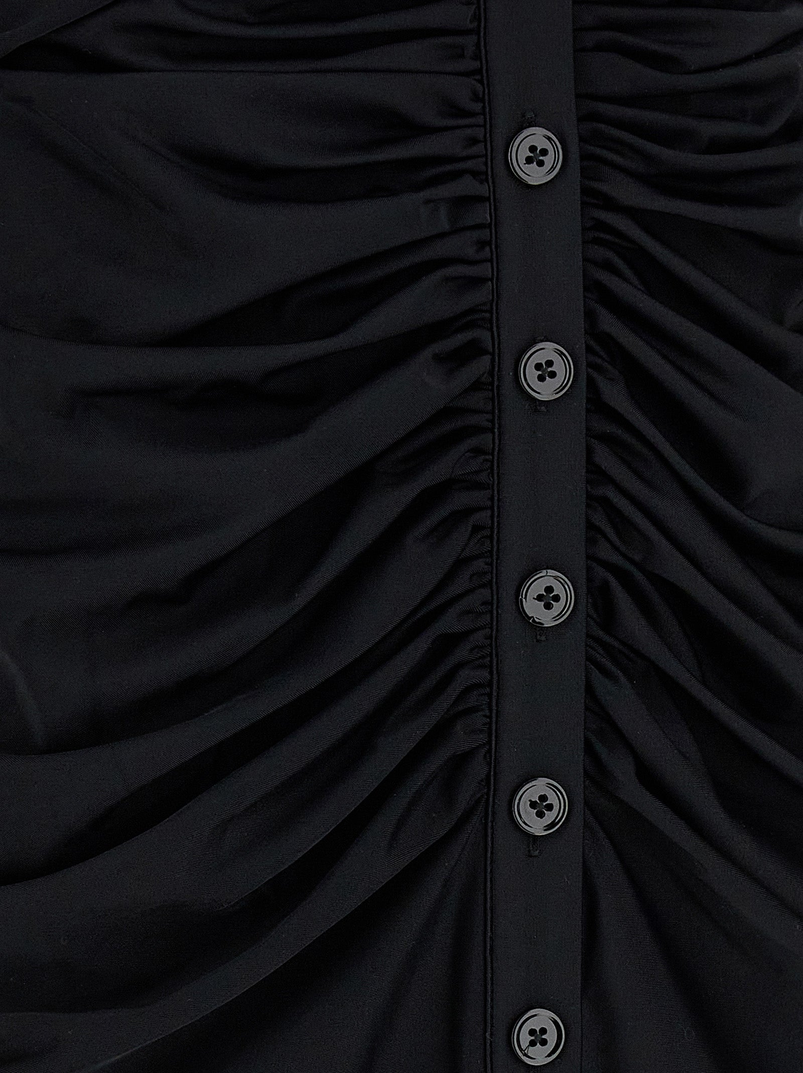 Black Jersey Cut Out Midi dress Polyamide