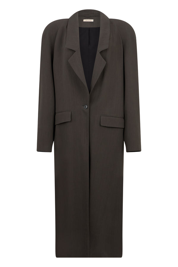 Long Cotton Coat Grey