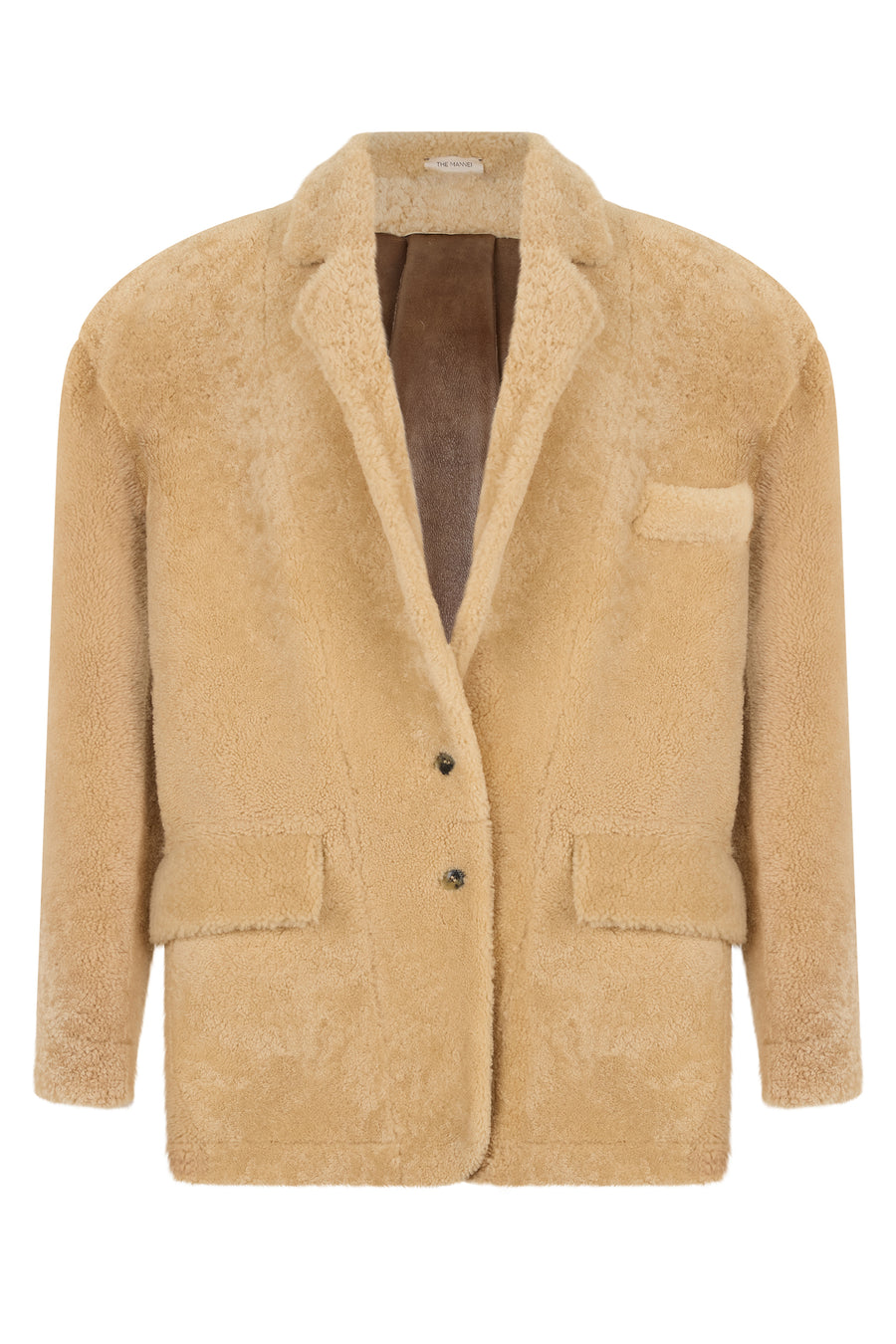 Blazer Trasona Shearling Beige Sheep Fur Blazers