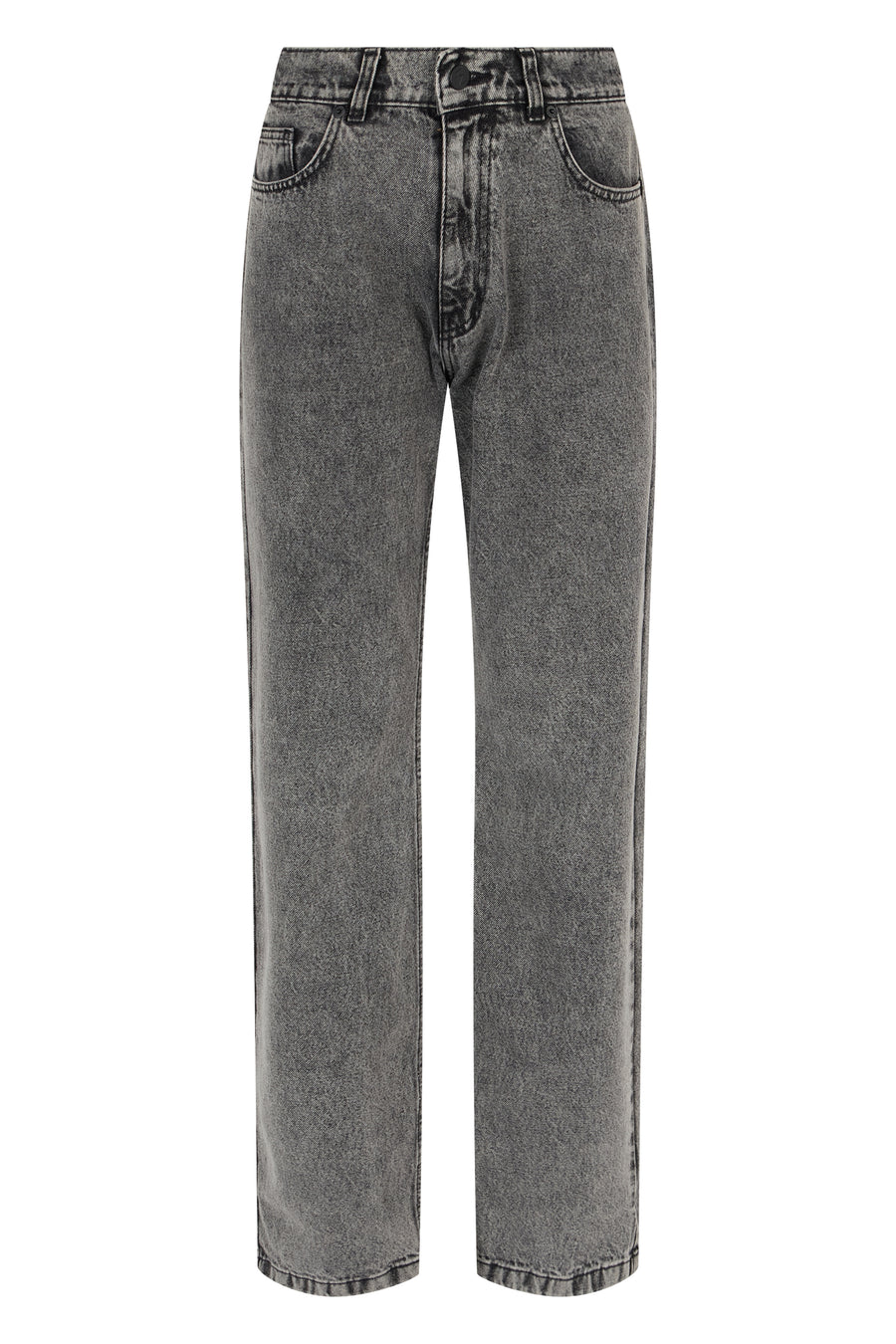 Straight Jeans Cotton Grey Straight-leg