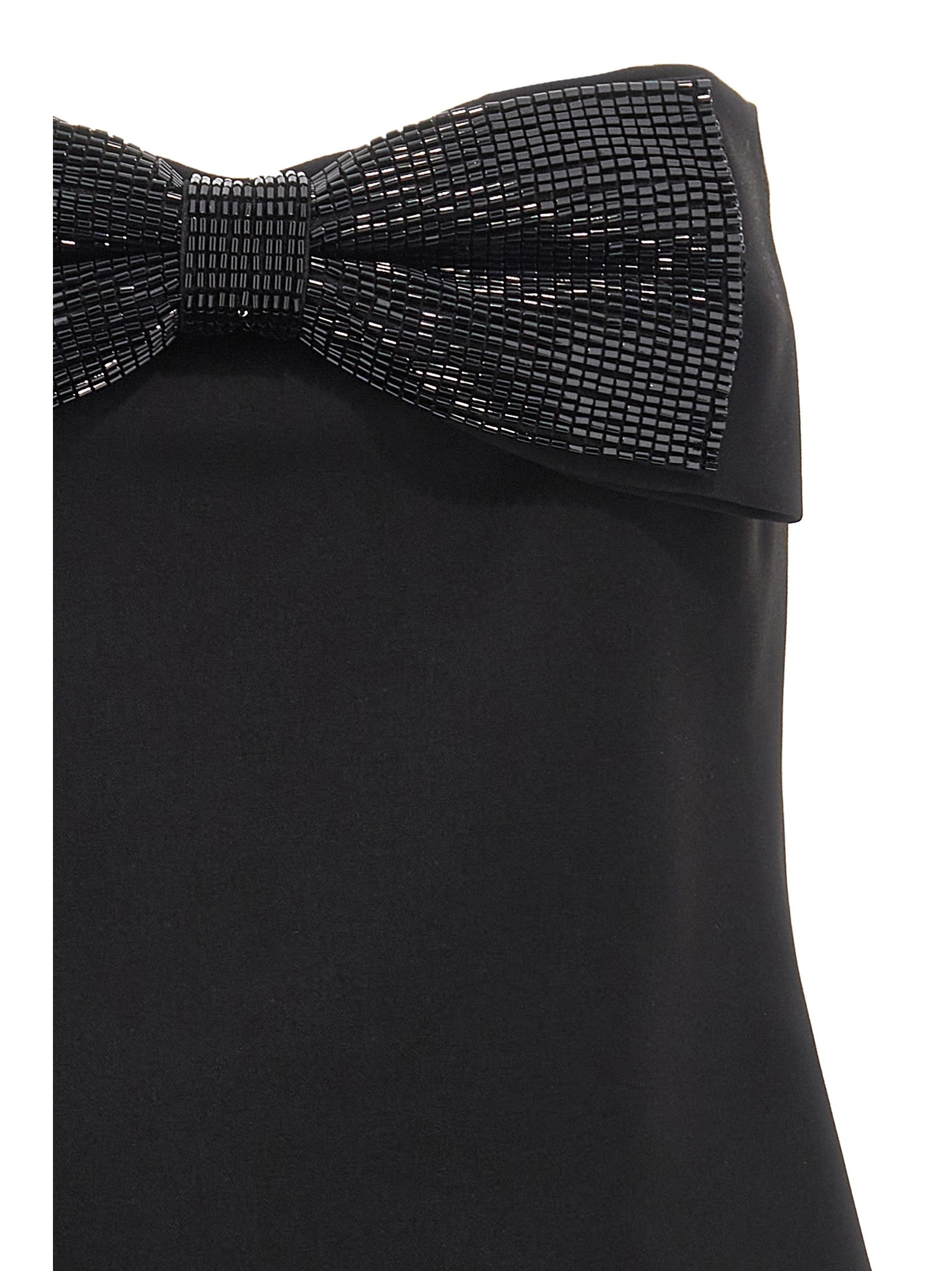 Black Crepe Bandeau top Polyester Tops