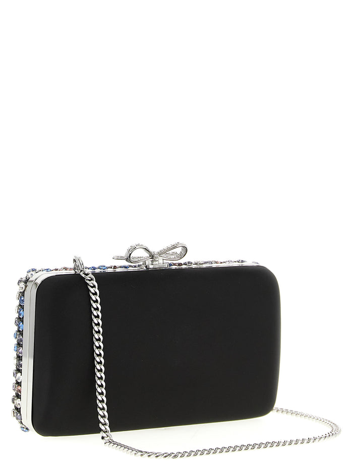 Multi Crystal Chainmail clutch Multicolor Polyester Elastane