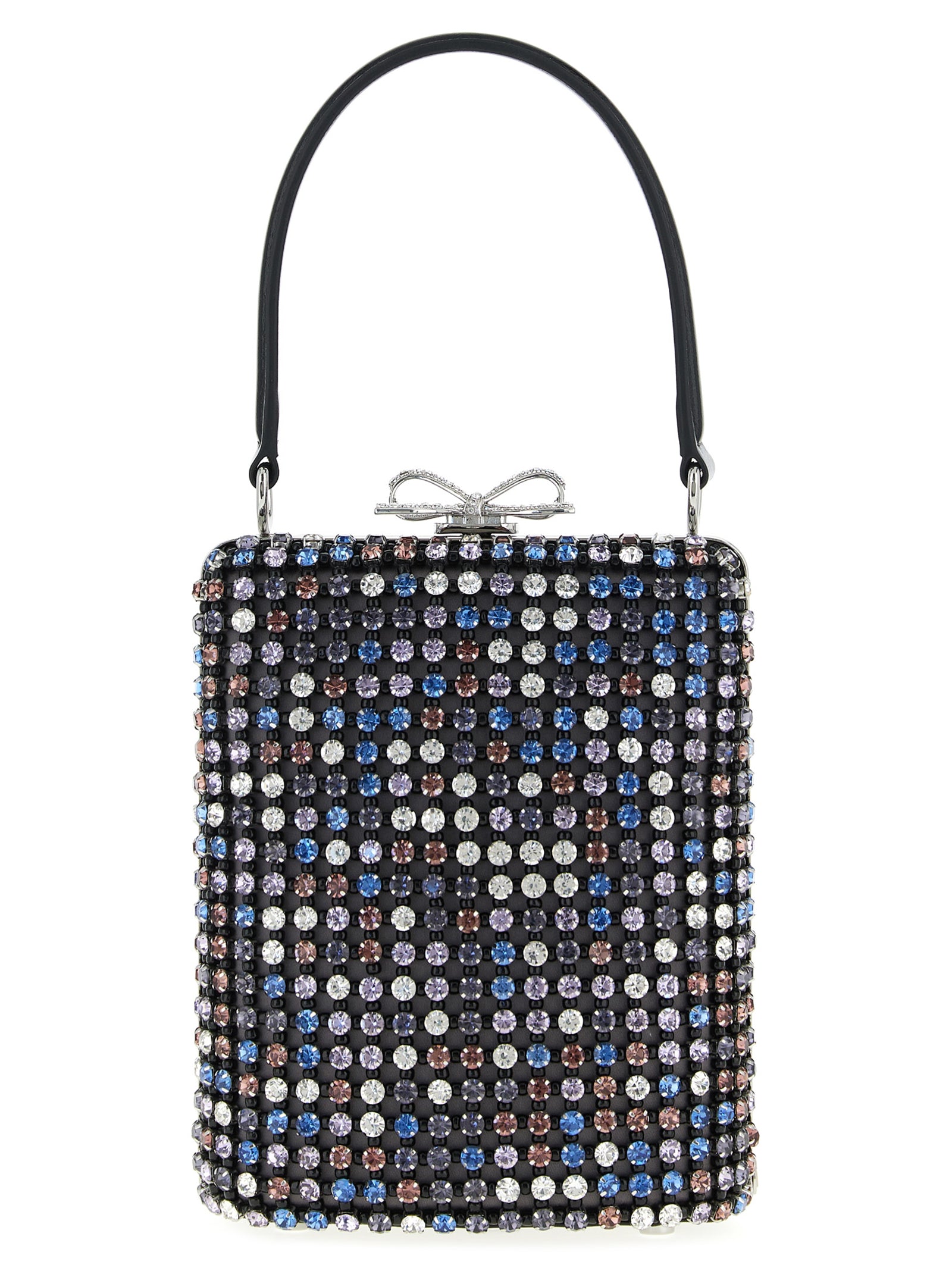 Multi Crystal Chainmail mini handbag Multicolor Polyester Elastane Hand Bags