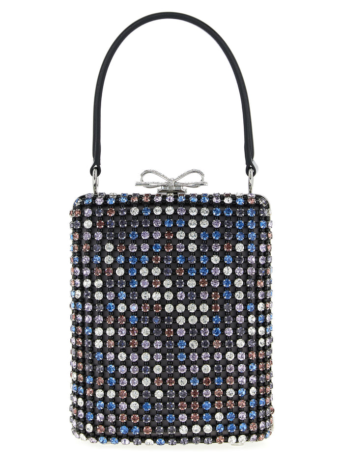 Multi Crystal Chainmail mini handbag Multicolor Polyester Elastane Hand Bags