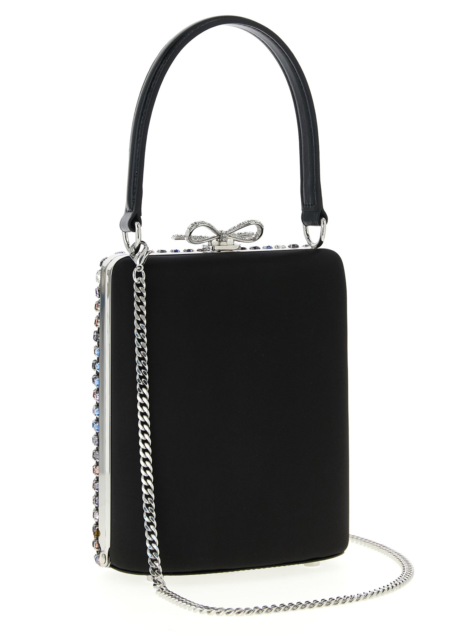 Multi Crystal Chainmail mini handbag Multicolor Polyester Elastane Hand Bags