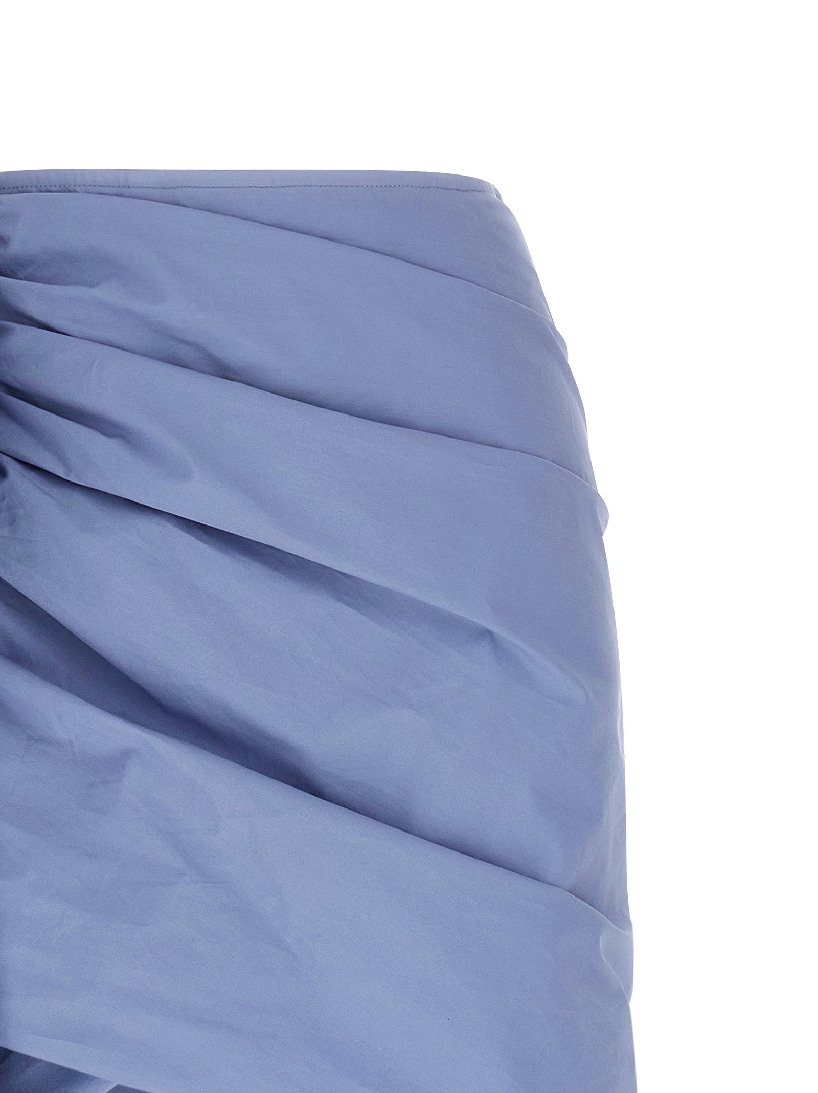 Blue Cotton Tie Side Mini skirt Light