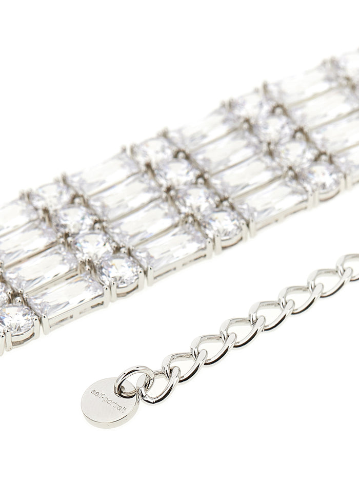 Silver Crystal Necklace Copper Jewelry