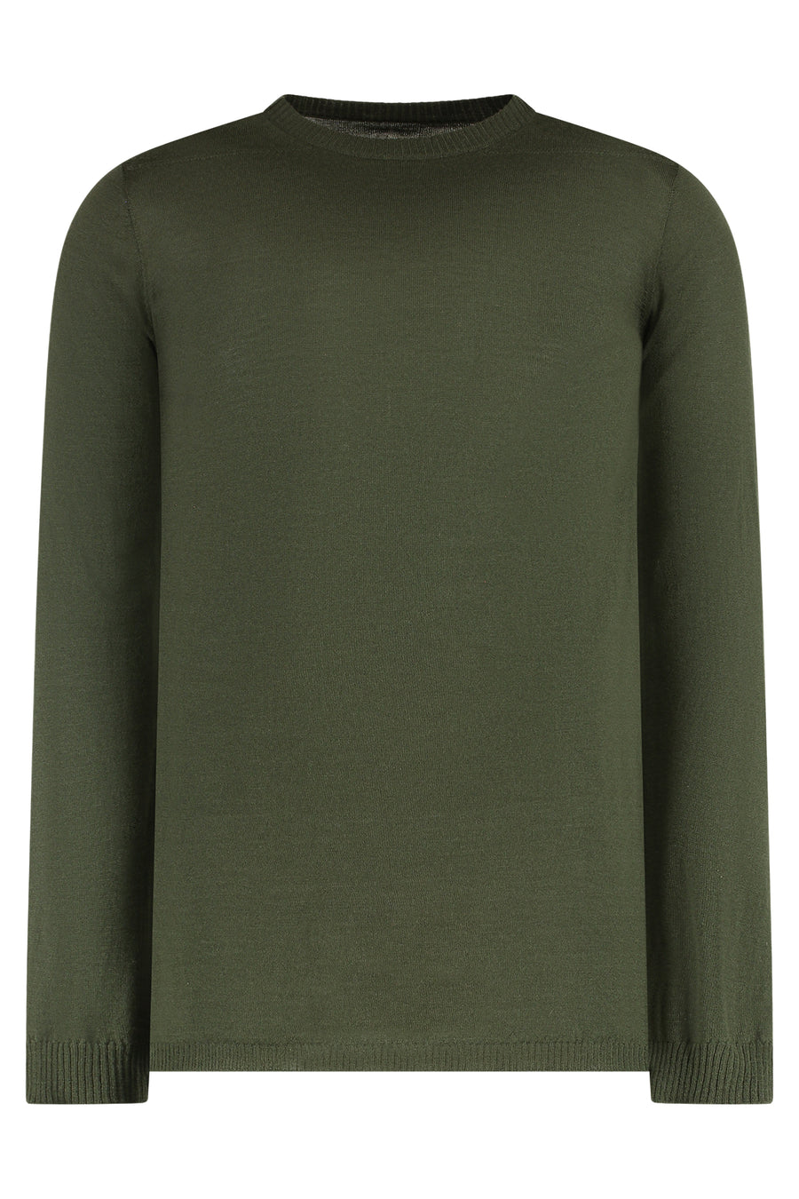 Virgin Wool Crewneck Sweater Green Sweatshirts