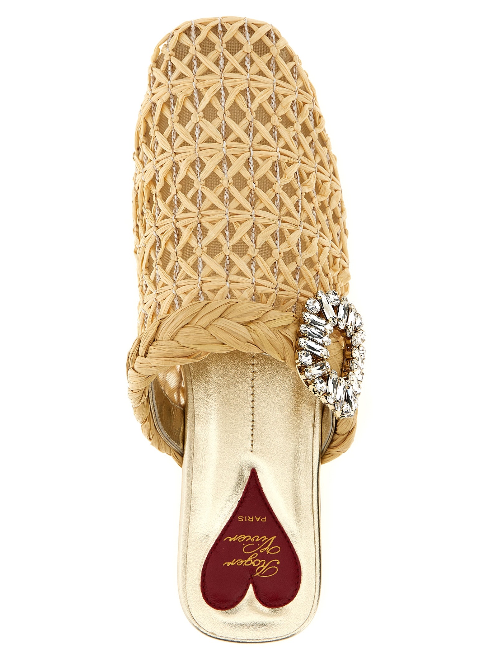 Bab Viv mules Beige Raffia Flat Shoes