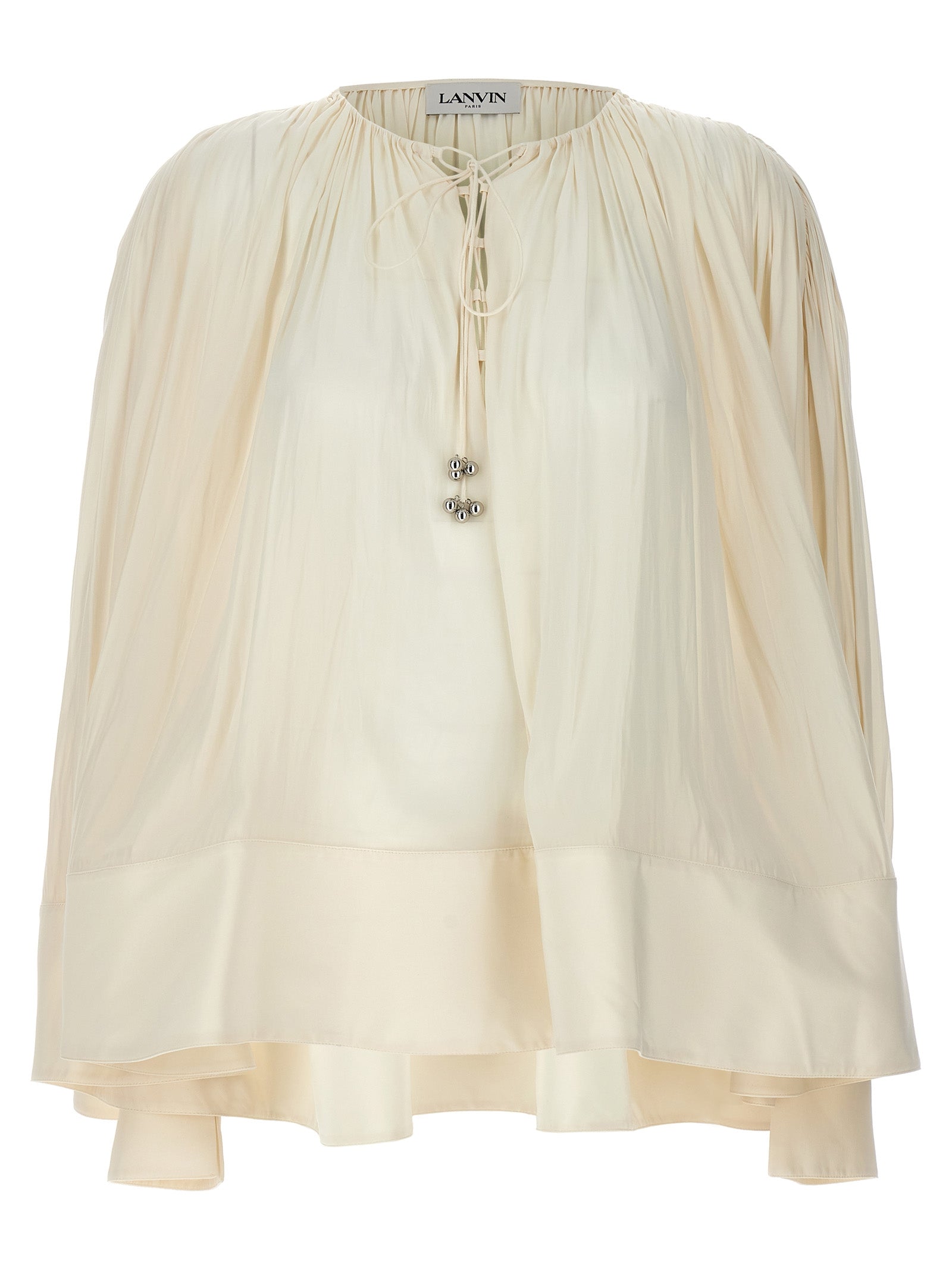 Wide blouse White Polyester Shirt