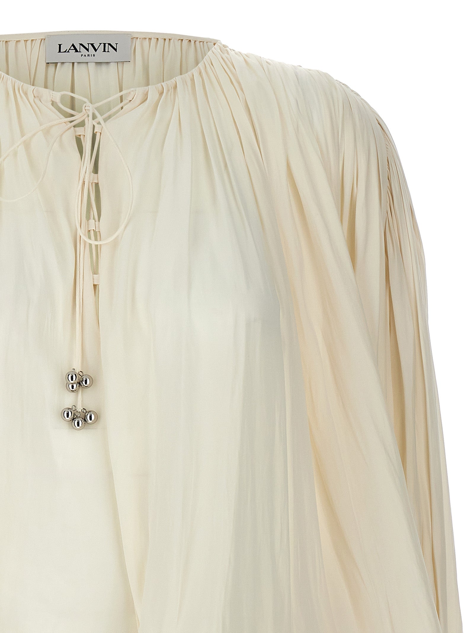 Wide blouse White Polyester Shirt