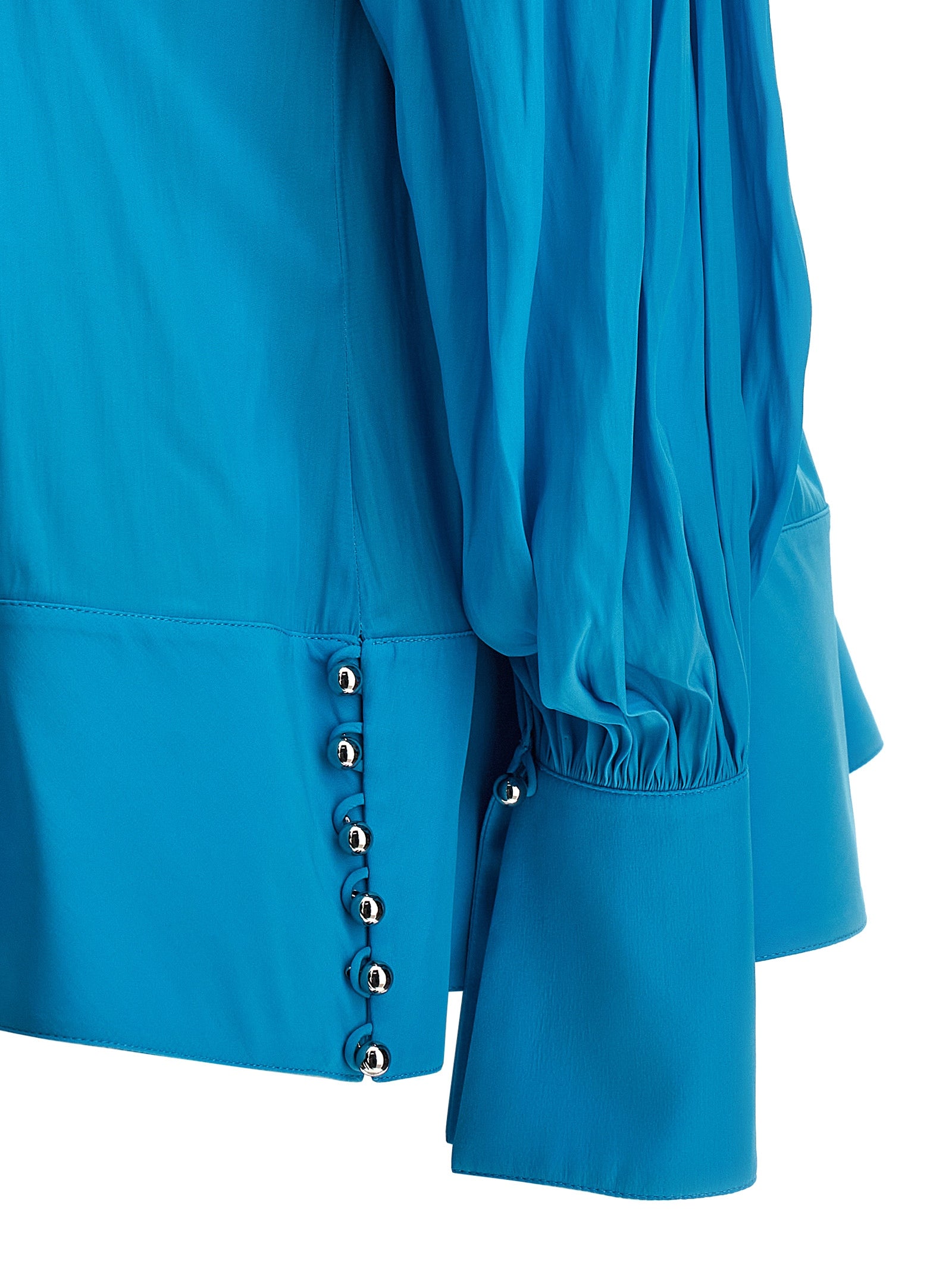 Wide blouse Light Blue Polyester Shirt