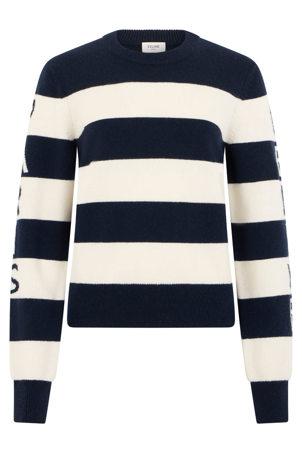Crew Neck Sweater Blue Wool