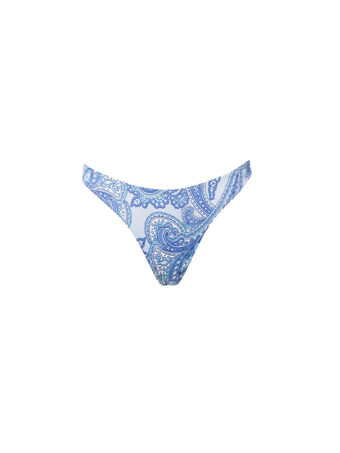 Naomi Paisley Print Cheeky Swim Briefs Celeste Bottom