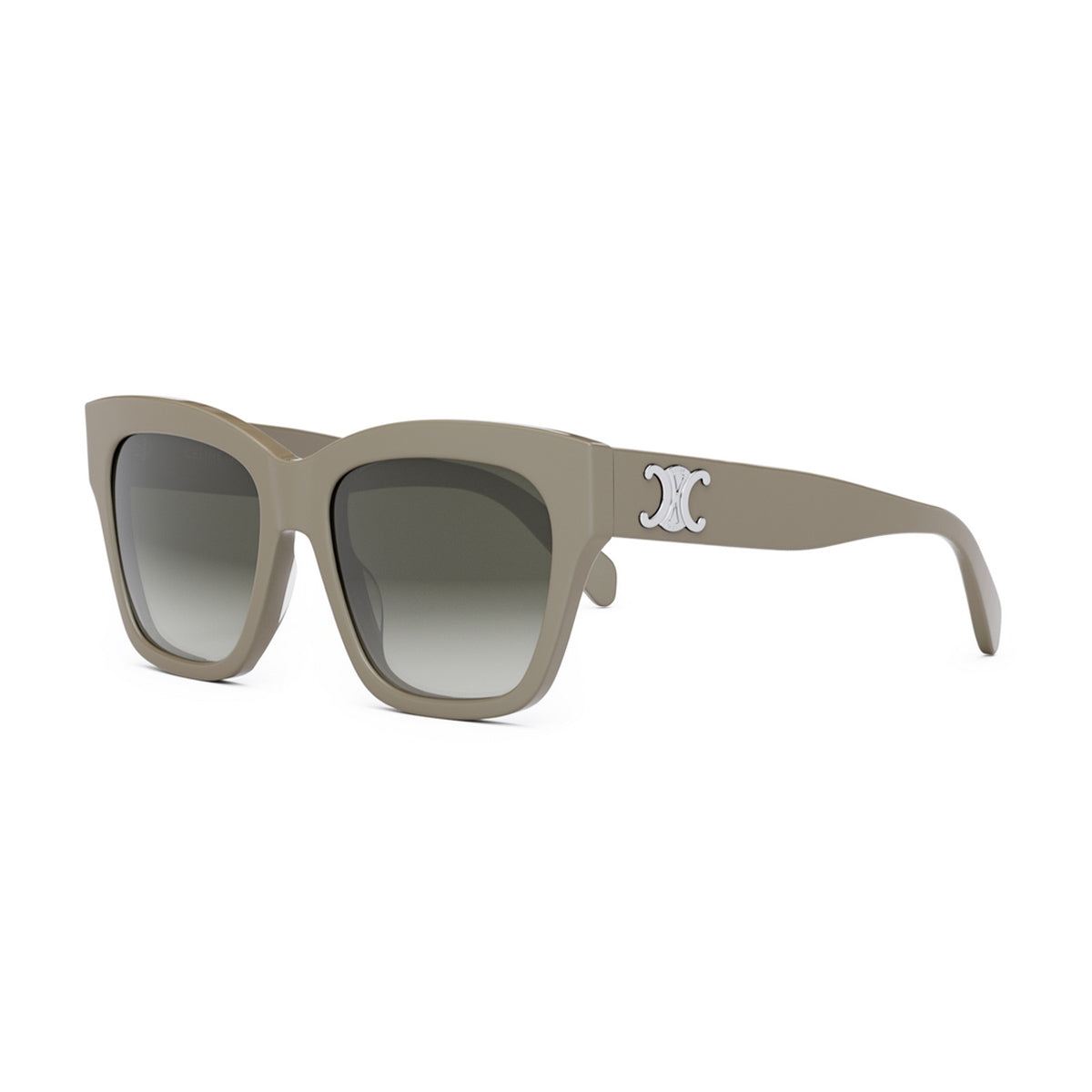 Celine CL40253I Triomphe 59F Kakhi Lucido Verde Acetate Occhiali Da Sole