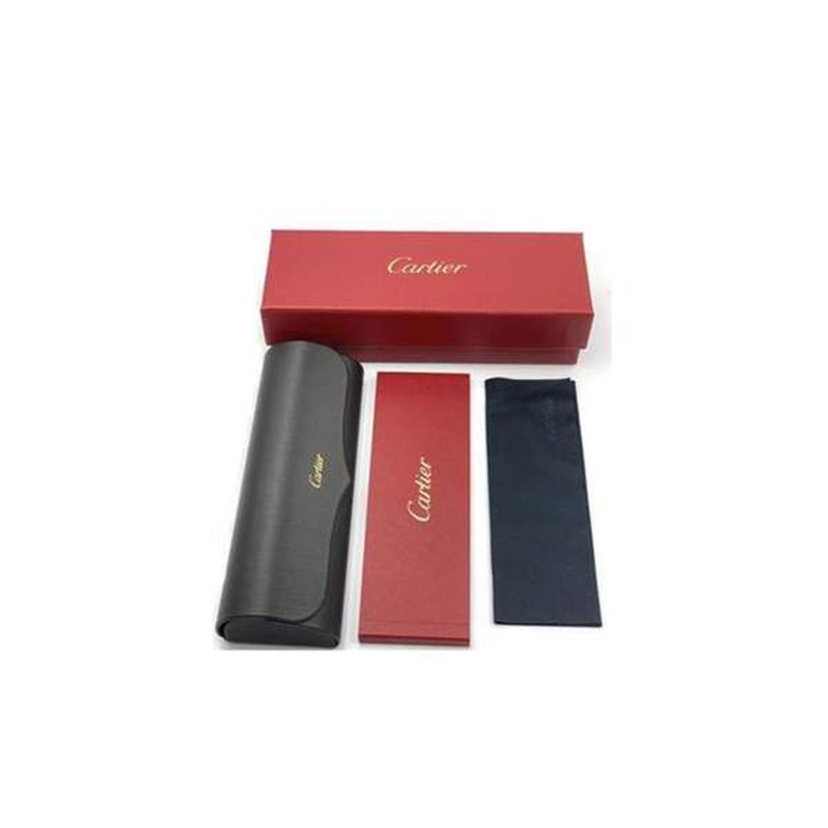 CT0476S Santos de Cartier 005 Black Ruthenium Smoke Grigio Metal Occhiali Da Sole