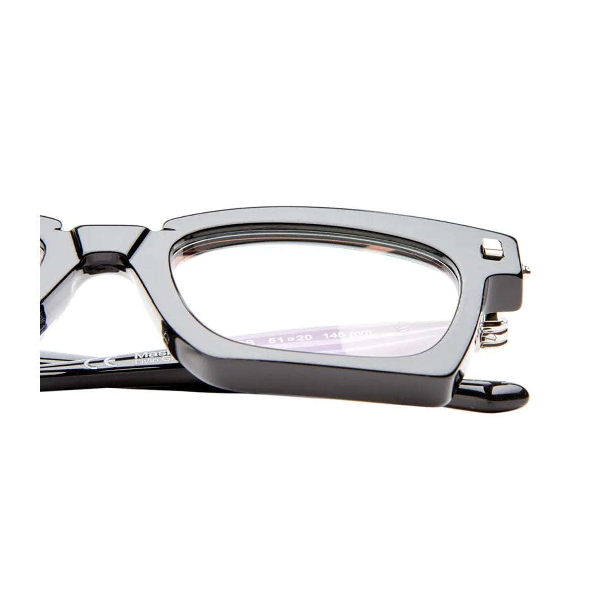Kuboraum Maske J5 BS Black Shine Grey Nero Acetato Mazzucchelli Occhiali Da Vista