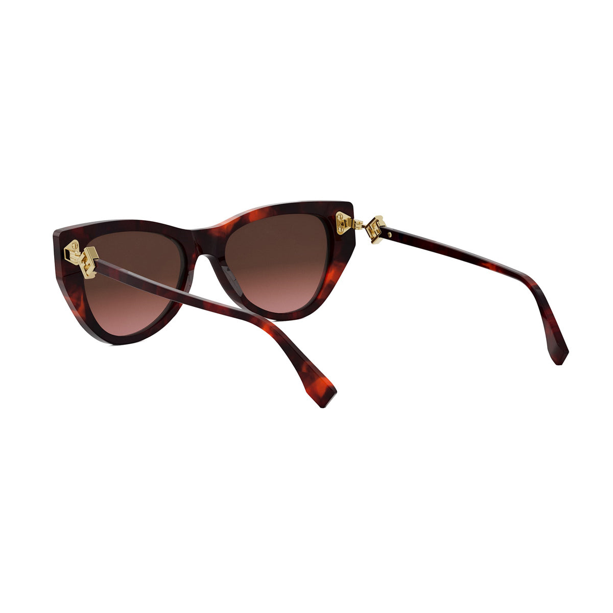 FE40149I FF Diamonds 54F Havana Rosso Marrone Acetate Occhiali Da Sole