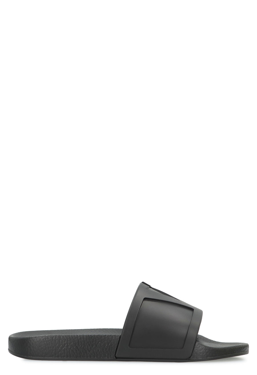 Valentino Coolside Rubber Slides Black Flip Flops &