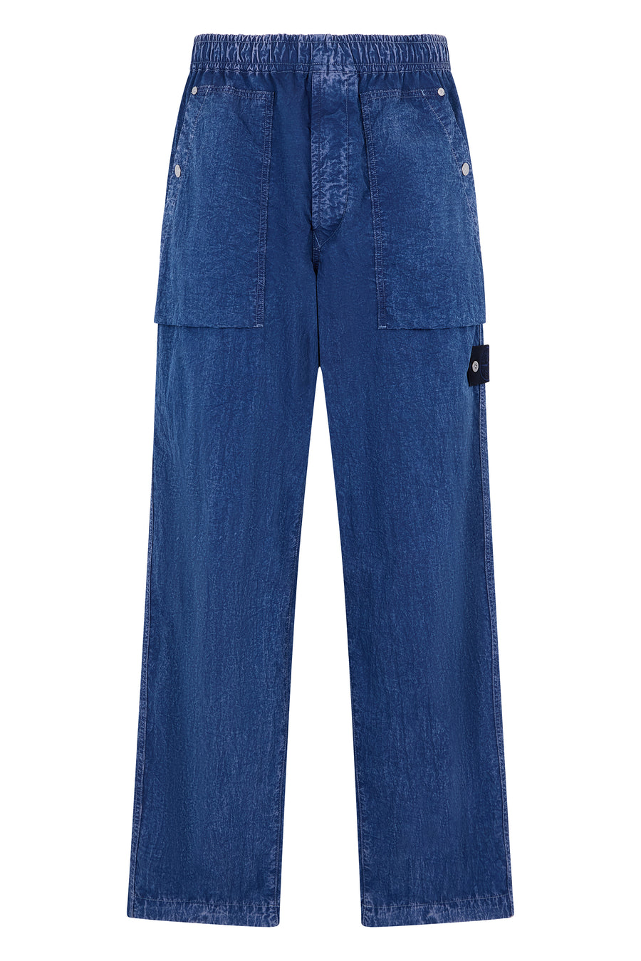 Technical-Fabric Trousers, Blue Polyamide