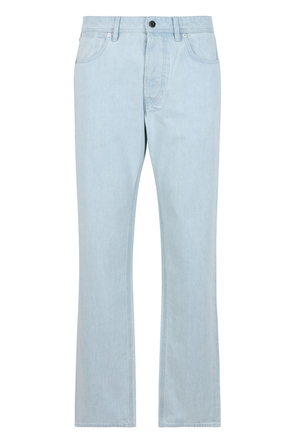 Jeans Straight Leg Light Blue Cotton Regular & Straight-leg